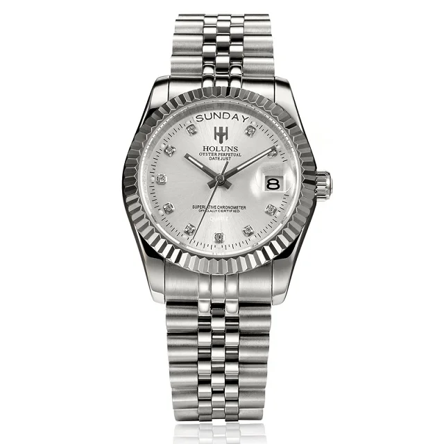 Relogio Masculion, золотые бриллиантовые мужские часы, лучший бренд, роскошные часы для мужчин, для влюбленных, наручные часы для женщин, кварцевые, стальные, деловые - Цвет: R113