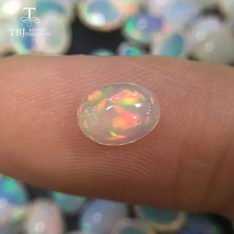 Natural Ethiopian Opal 6*8mm 0.7ct Gemstones for 925 Sterling Silver Jewelry