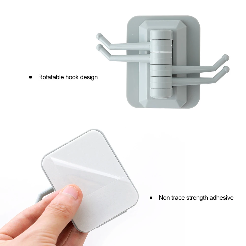 1 шт. 4 в 1 вращающийся крючок для бесшовного крепления Подшипник нагрузки 3 кг крюк поворотный крепкий крючок кухонные принадлежности для спальни