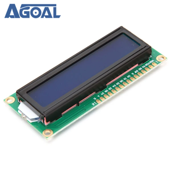1602 16x2 162 HD44780 Character LCD Display Module LCM Blue and Yellow Blacklight | Электроника