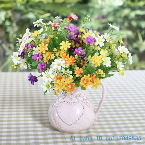 

1PCS Artificial Fake Small Chrysanthemum Daisy Silk Flower Home House Kitchen Decoration Gift 5 Colors Available F250