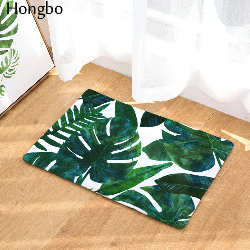 Хунбо Винтаж монстера тропических растений печати прямоугольные маты коврик в прихожую моющиеся Кухня ковер 40*60 мм коврик для ванной