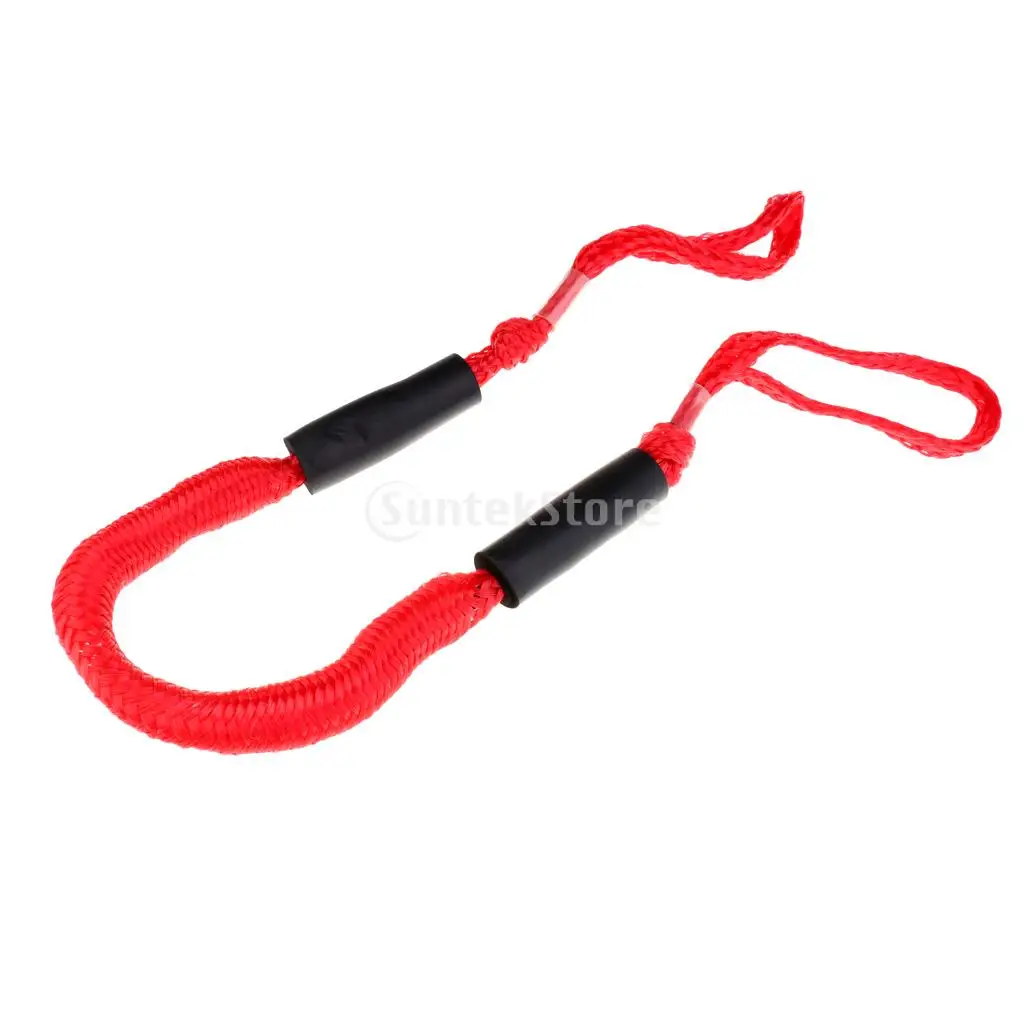 3.5 ft Bungee Cord Rope Dock Lines Stretches Shock Absorbs Marine Mooring Rope with Cleat