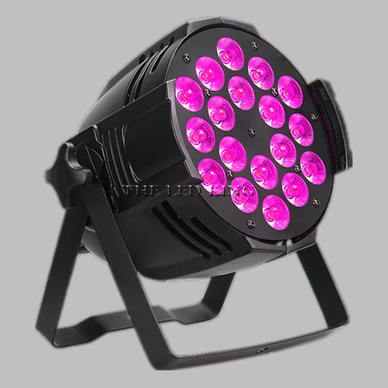 

12PCS 18X18 W RGBWA UV 6in1 16 Bit Dimming LED Lattine Par luce Della Fase Della Discoteca del DJ di Illuminazione DMX512 6/10CH