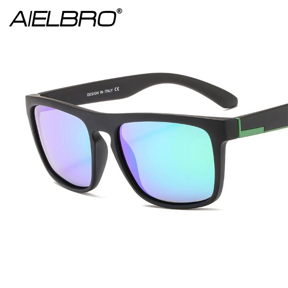 Square Driving Cycling Sunglasses Men Polarized Discoloration Sun Glasses Outdoors Sports Accessories Goggle UV400 Gafas De Sol