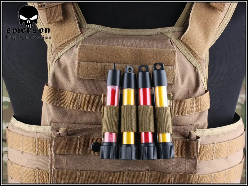 

Emersongear Paintball Electronic Glow Stick Pouch B Modle Emerson Plus Meshbelt Utility Military Pouch Gear EM6060 Multicam