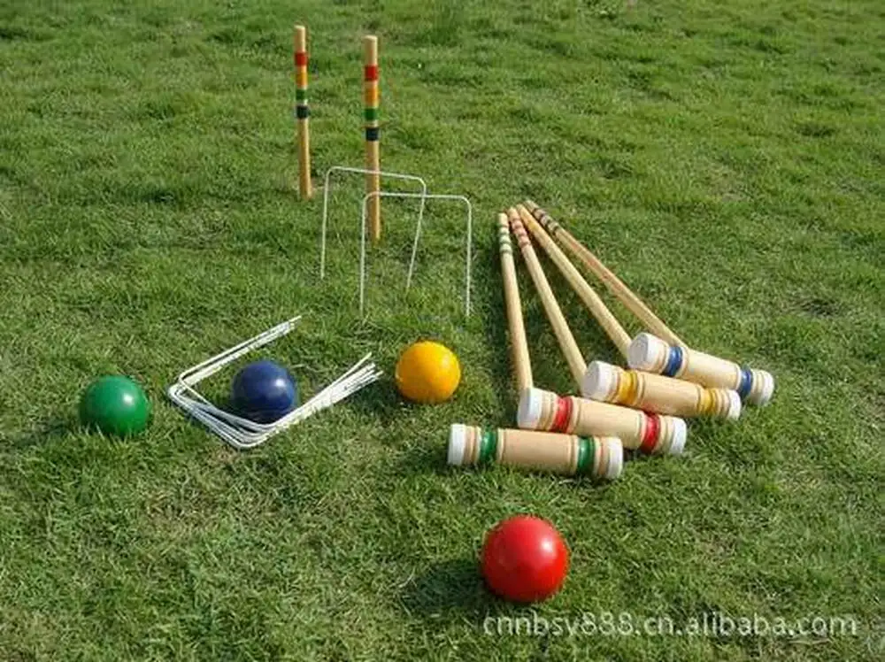 Esporte ao ar livre portão bola de croquete diâmetro 7cm material de