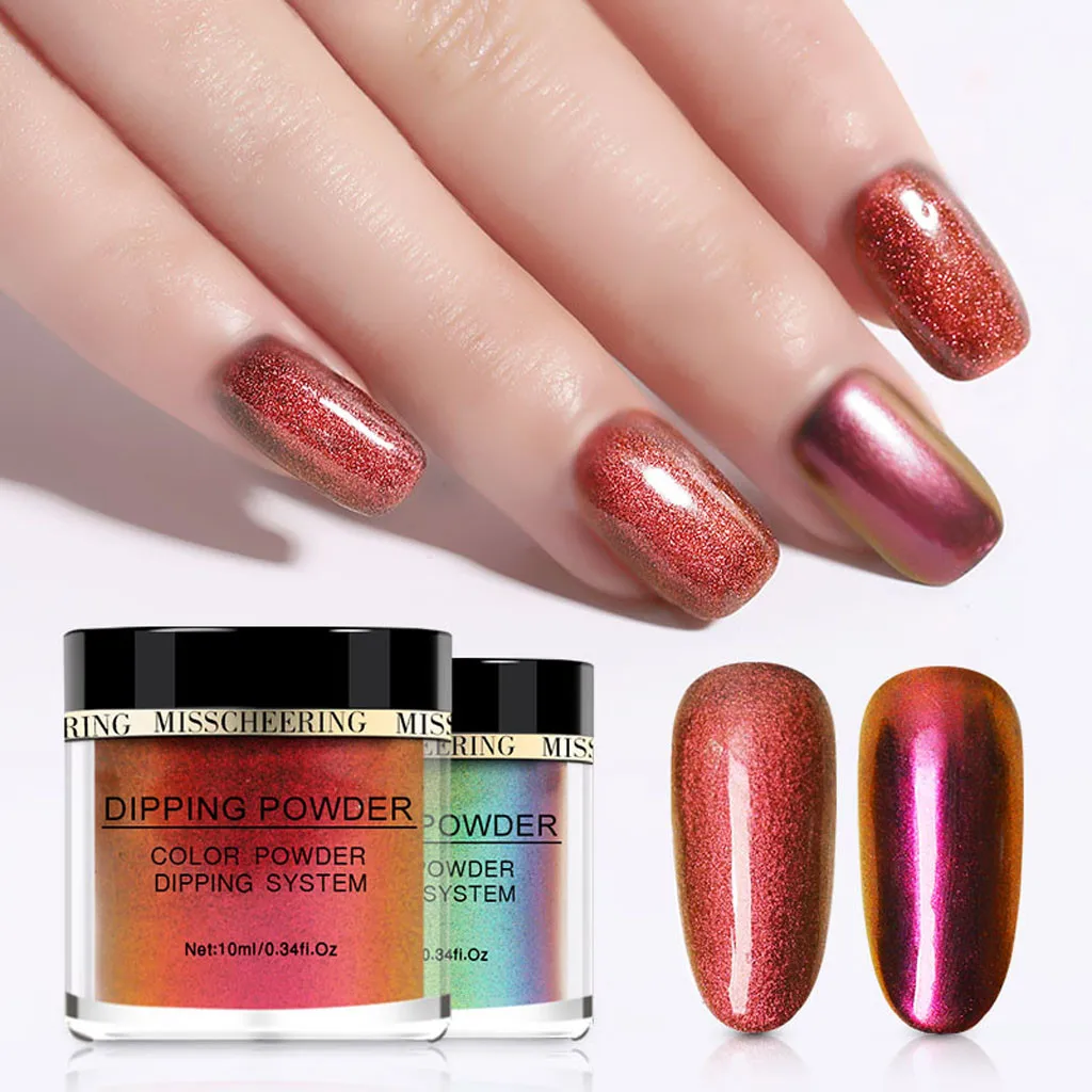 

Misscheering 2019 new Shiny Nail Art Polymer Acrylic Powder Extension Dipping Shiny nail Powder Pigment Holographic dropshipping