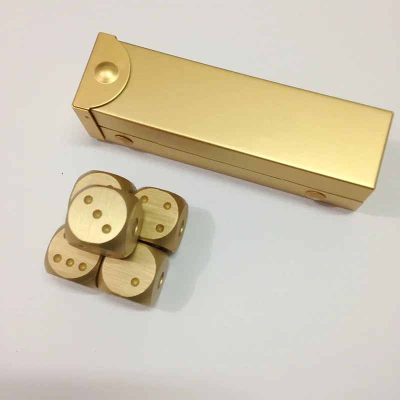 16 мм набор металлических игральных костей серебристого цвета из алюминиевого