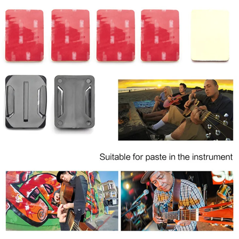 Plano para Gopro Adaptador com Braço Pivô para go Acessórios de Câmera de Ação Suporte Adesivo Hero 3 Pro Sjcam Sj4000 Xiaomi yi 4k 5 4 - Image 2