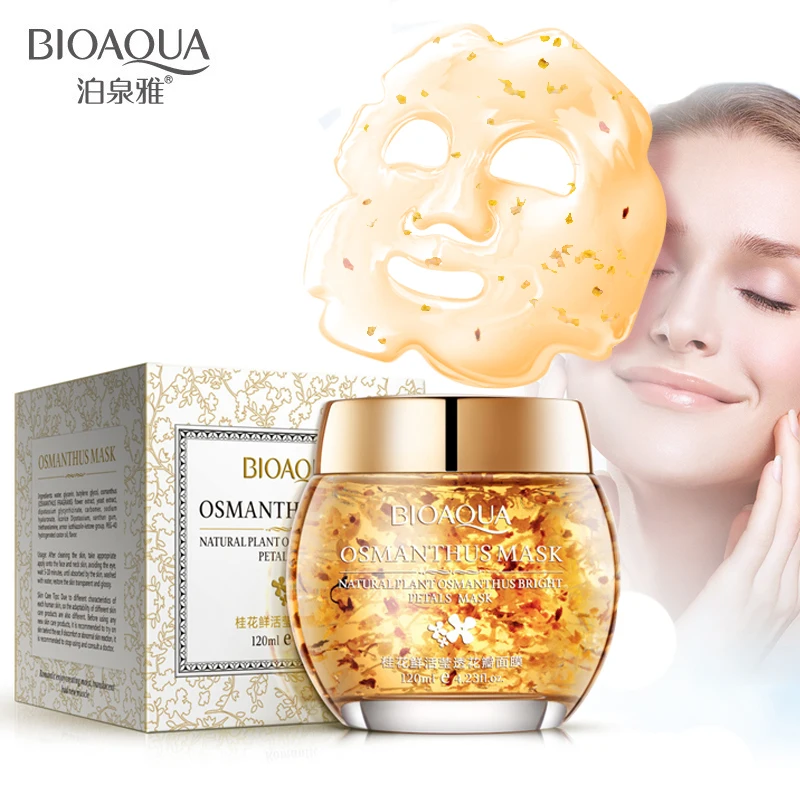 

BIOAQUA Pure Plant Osmanthus Facial Mask Face Care Whitening Brighten Cream Moisturizing Acne Treatment Petals Mud Mask