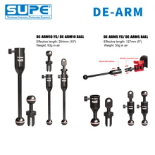 SUPE Scubalamp DE ARM-Ball/DE ARM-YS(5 дюймов/10 дюймов) Съемная рука аксессуары для подводного плавания фотографическое оборудование мяч/YS DE Arm
