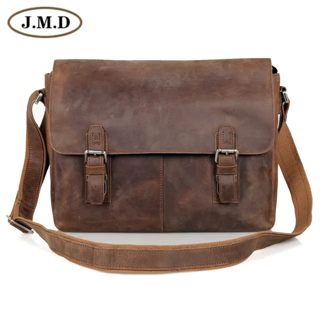 JMD Jahrgang Genuine Crazy Horse Leder herren