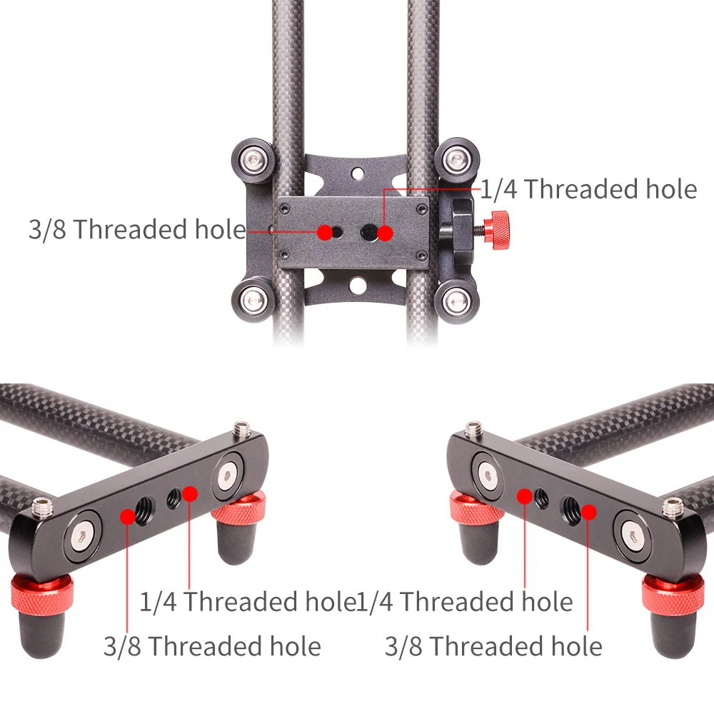 Smart phone mini Carbon fiber camera 40cm slider 5kg bear travel portable video slider dolly track DSLR rail parallel shooting