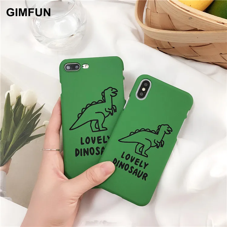 

Gimfun Simple Solid Green Matte Scrub Phone Case for Iphone 7 7plus 6 6s 8 X Cartoon Ultra Thin Hard Pc Phone Case Back Cover