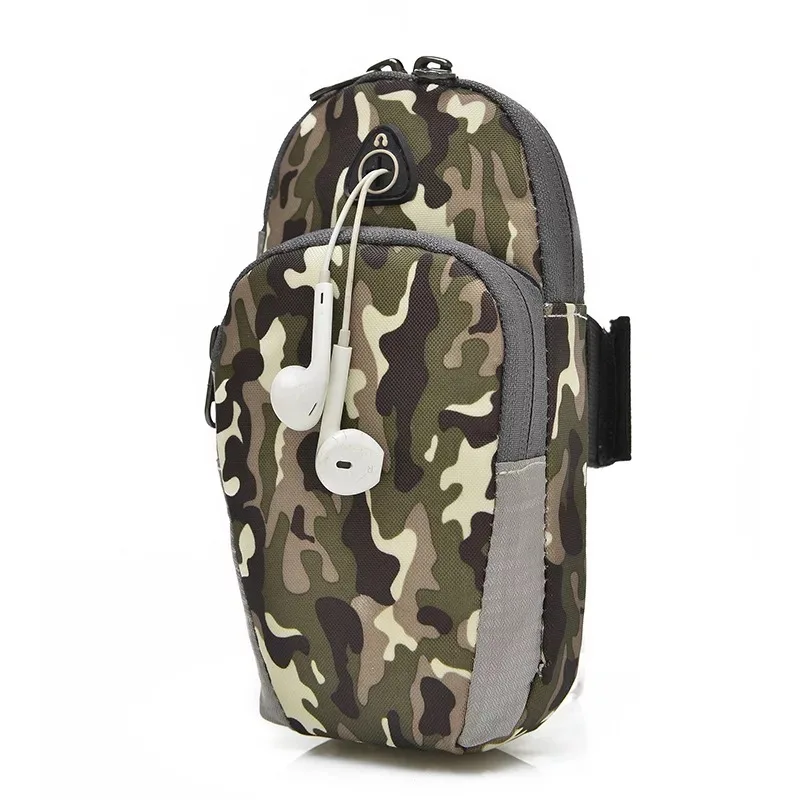 Спортивная сумка для бега FreeKnight, сумка для спортзала, сумка для бега, для телефона, для улицы, водонепроницаемая, нейлоновый держатель для сотового телефона, для пеших прогулок, аксессуары для бега WX004 - Цвет: Green camouflage