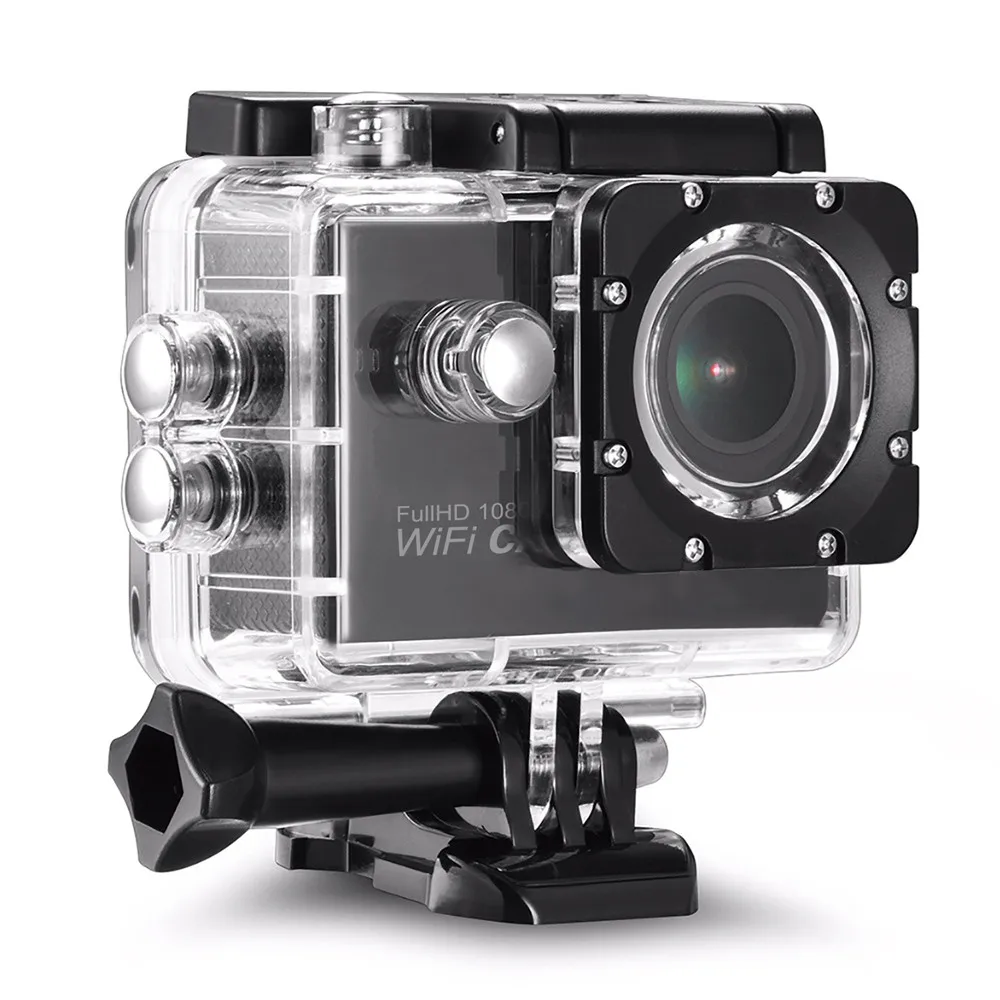 WIFI Camera Waterproof Full HD 1080P Underwater Camera Depth 30 Meters LCD Screen Super Wide Angle with Rechargeable