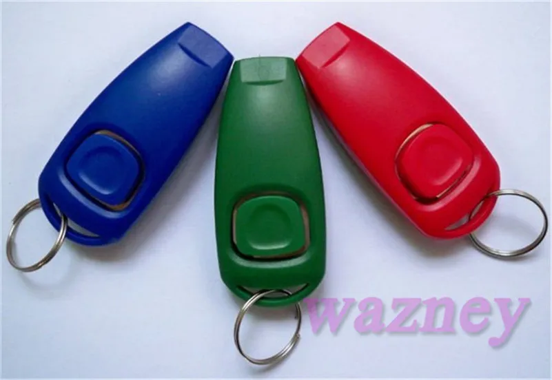 200pcs/lot * Animal PET click trainer Dog Training Clicker & Whistle Combination Trainer repeller Aid