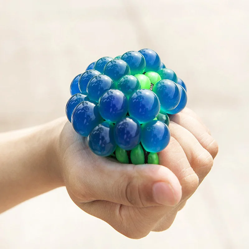 

High Quality Ball Toy Funny Smash Ball Reliever 6cm Grape Ball Autism Mood Squeeze Relief Toy For Chilren Gift