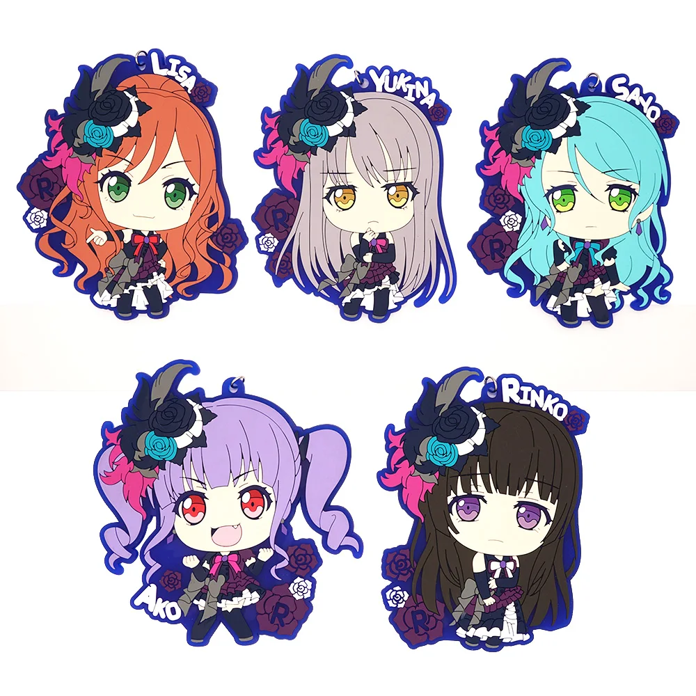 Большая челка мечта! Аниме игра роселя имай Лиза удагава Ако Hikawa Sayo Shirokane Rinko подставка под чашку резиновый ремешок брелок