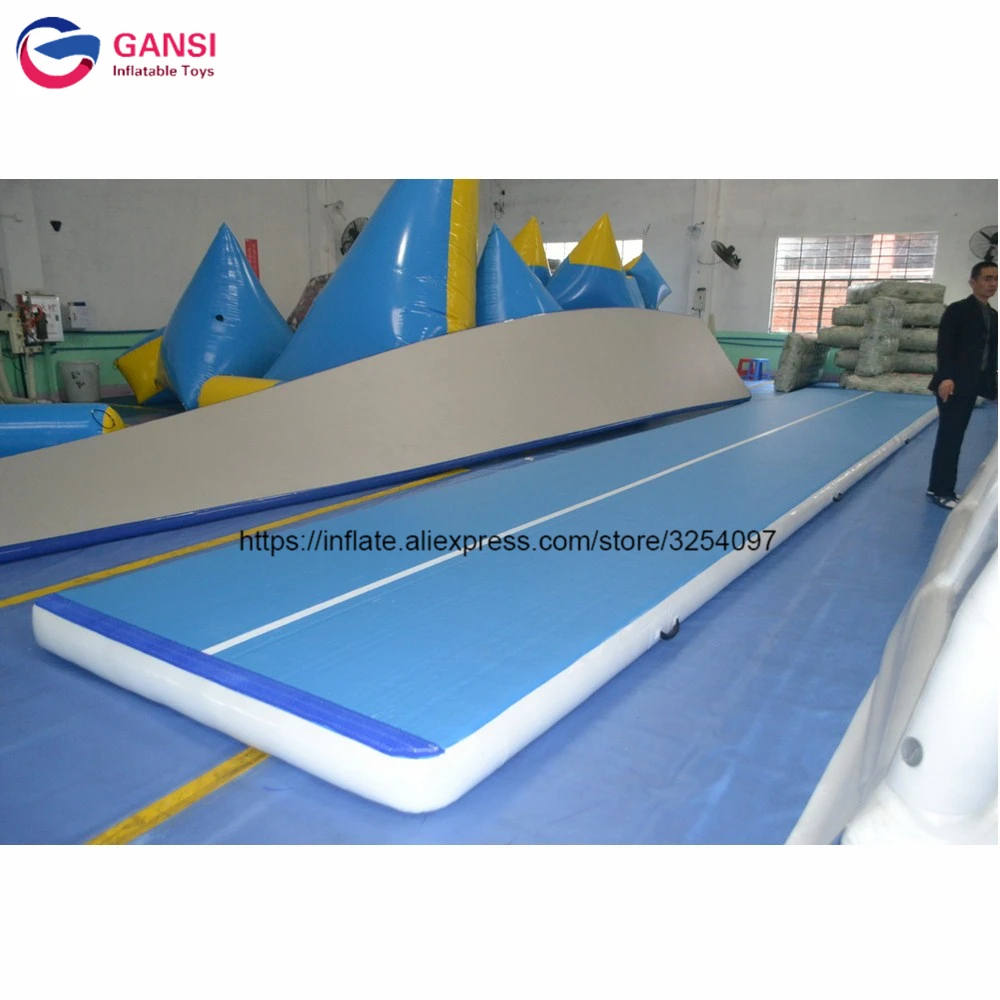 8X2x0.2M Air Floor Tumbling Gymnastics Mattress Inflatable Gym Tumble Track With Electric Air Pump welding tech inflatable floor air track tumbling mat customized 3m 4m 5m 6m 8m 10m air track gymnastic inflatable air track