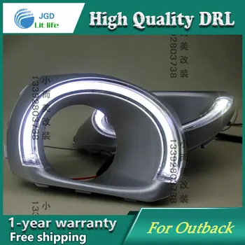 

Free shipping ! 12V 6000k LED DRL Daytime running light case for Subaru Outback fog lamp frame Fog light Car styling