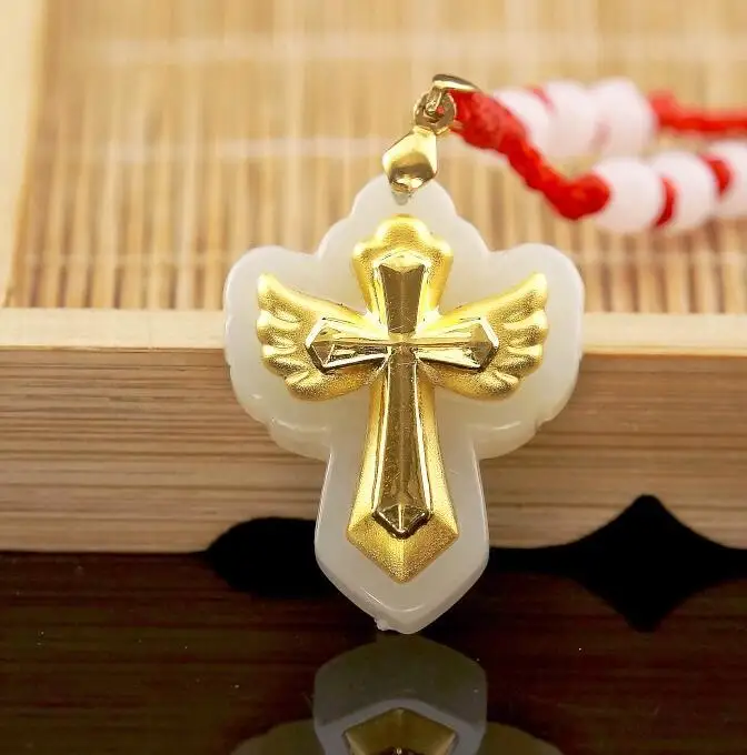 2018 New Style Cross Jade Necklace For Men Women Hot Selling Fashionable Jewelry Pendant Free Shipping huismerk kopen in de aanbieding 2018 New Style Cross Jade Necklace For Men Women Hot Selling Fashionable Jewelry Pendant Free Shipping huismerk kopen in de aanbieding
