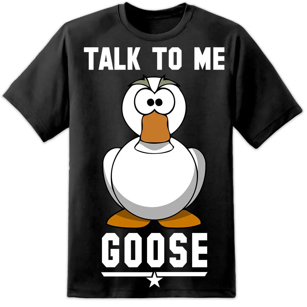 Футболка с надписью Talk To Me Goose забавная футболка Maverick Iceman Wingman | Мужская одежда