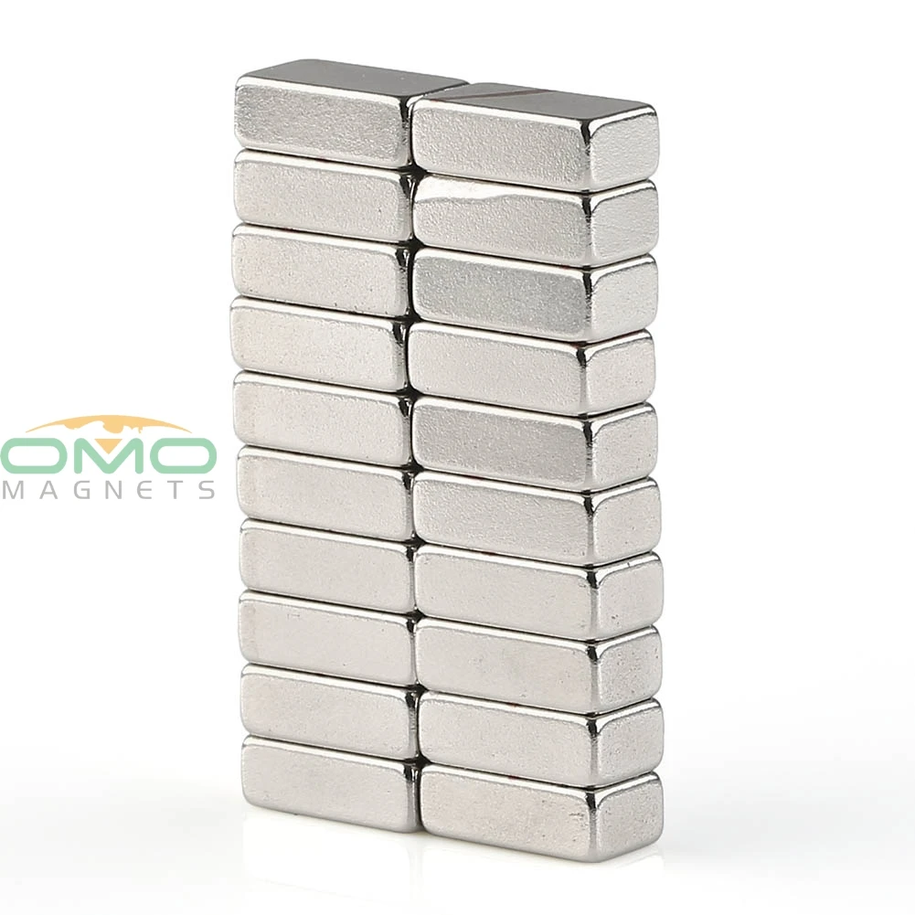 OMO Magnetics 20 шт супер сильные блочные кубовидные Магниты редкоземельные неодимовые 15 мм x 8 мм x 5 мм N50