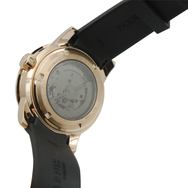Fashion-42mm-Men-Watch-Parnis-Sapphire-Crystal-Black-Dial-Golden-Case-Automatic-Watches-Luminous-Number-Free (2)