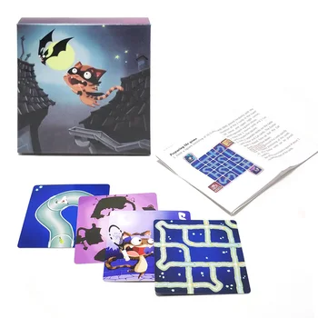 

2020 chabyrinthe card games full English kitten cat playing cards maze rotate for kids family party board game