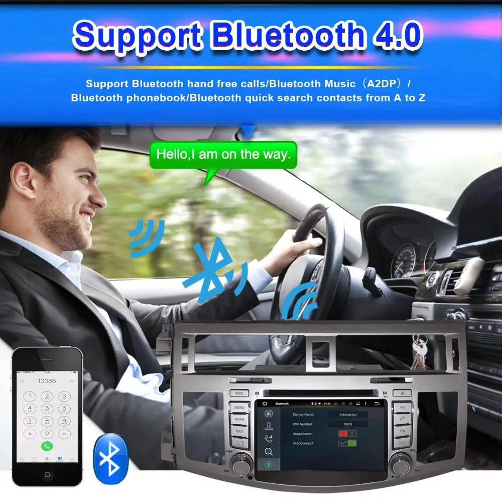 Discount Android 8.0 Octa Core 4GB RAM Car Auto Radio Stereo For Toyota Avalon 2007 2008 2009 2010 DVD Multimedia Player Bluetooth Wifi 4