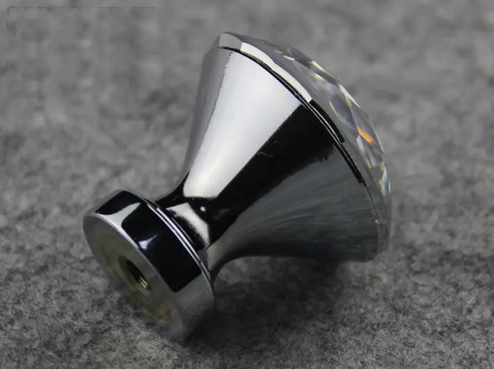 Aliexpress.com : Buy Lot of 10 Modern Fashion K9 Crystal Glass Chrome Cabinet Knobs Pull Handle New (Diameter: 30MM)