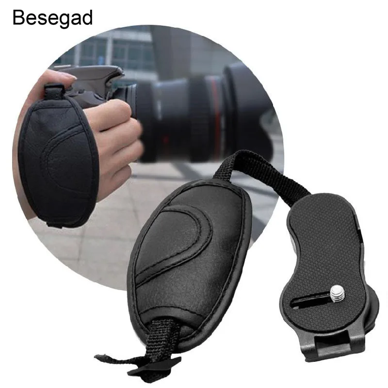 

Besegad Novelty Artificial Leather Wrist Hand Grip Strap Belt for Sony Canon Nikon Fuji Pentax Camera SLR Dslr Accessories