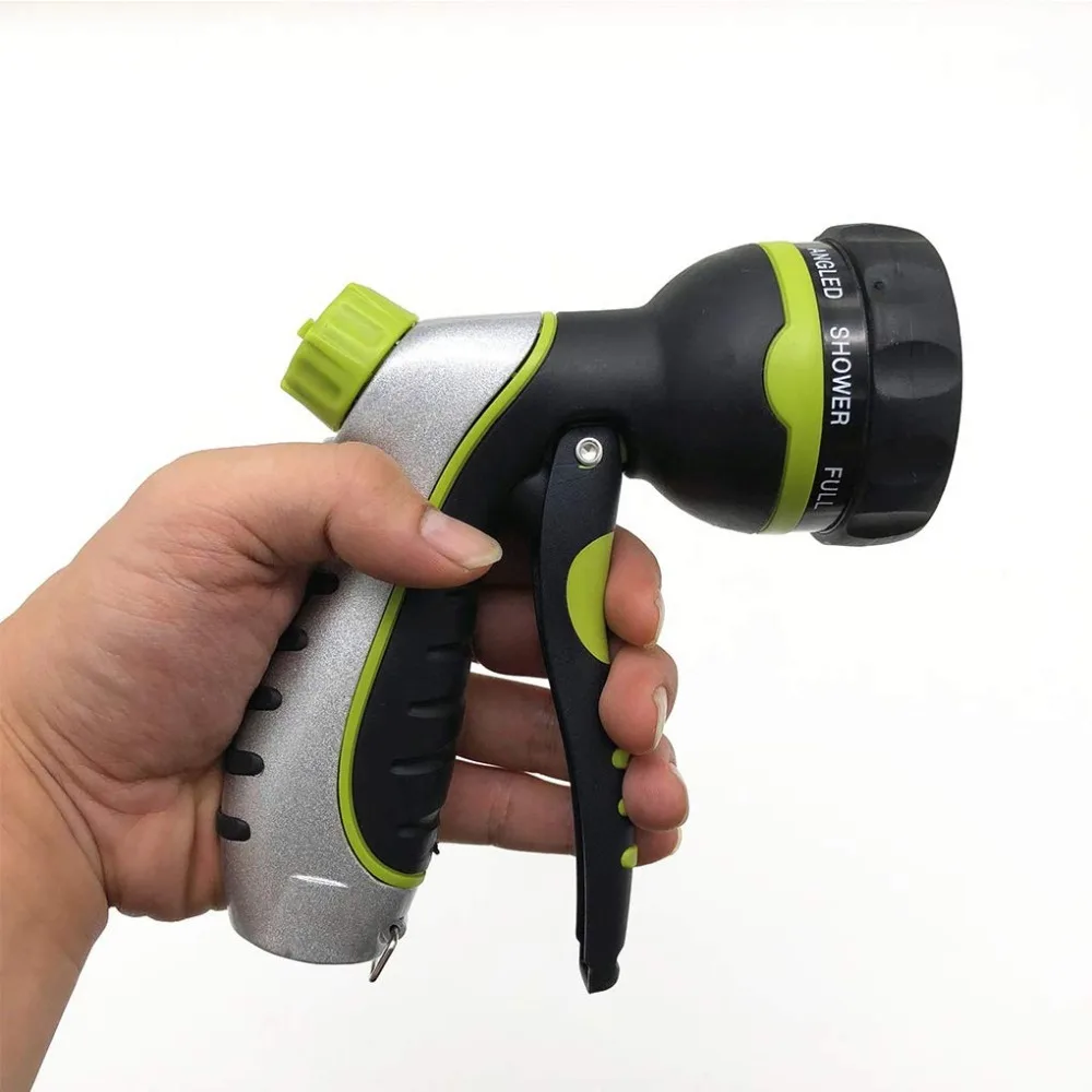 

Garden Hose Nozzle Spray Nozzle Metal Water Nozzle with Heavy Duty 8 Adjustable Watering Patterns