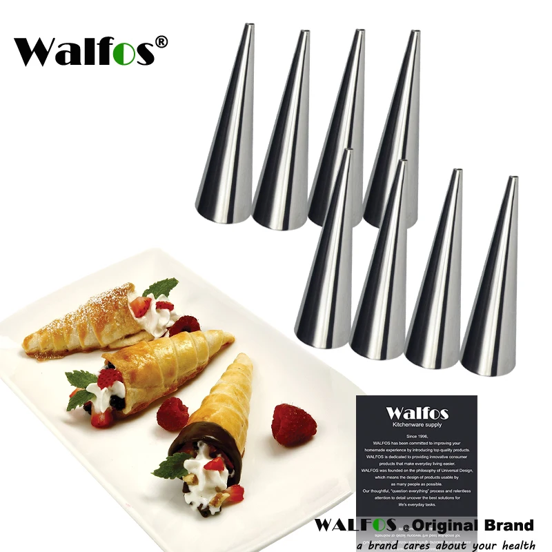 

8 pieces Cannoli Forms Stainless Steel DIY Baking Mold Dessert Pastry Cream Molds Cake Kitchen Mold Cooking Tool