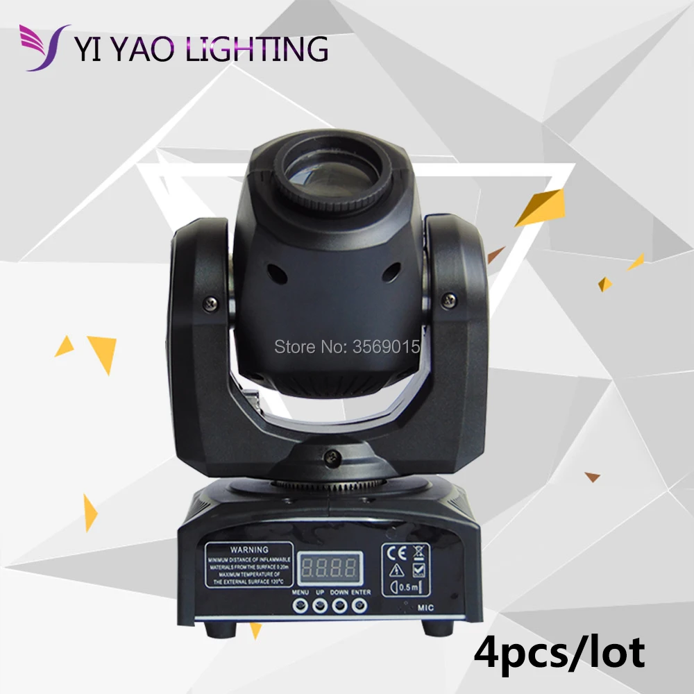 

4pcs/lot 10W pocket Led Mini moving head Light DJ Disco Party Music gobo Stage Lighting Effect