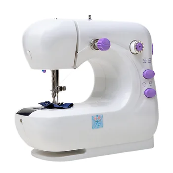 

1pcs Mini Handheld Pedal Sewing Machines Dual Speed Double Thread Multifunction Electric Automatic Tread Rewind Sewing Machine