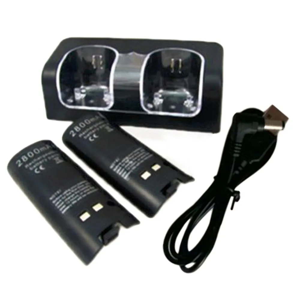 2x 2800mAh Rechargeable Battery Pack with Dual Charger Dock Stand