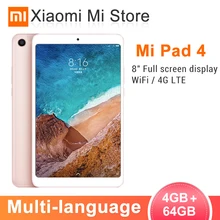 Xiaomi mi Pad 4 pc tablet 8," 1920x1200 FHD mi UI 10 планшеты Snapdragon 660 Восьмиядерный двойной WiFi 13MP+ 5MP камера 6000 mAh