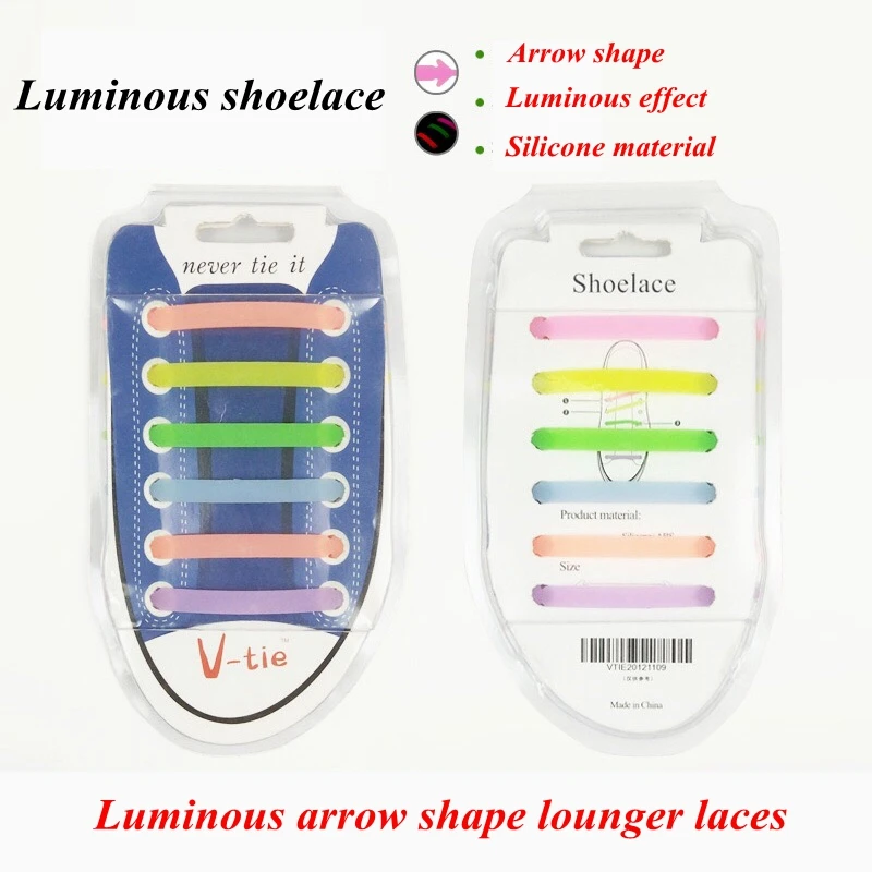 

12 pcs/Set Silicone Light up Fashion LED Luminous Shoelaces Flash Party Glowing Shoe Lace Shoestrings Lazy No Tie Shoeslace L4