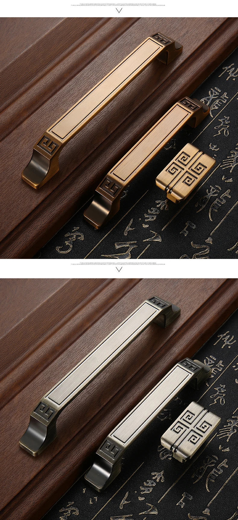 Chinese Classical Cabinet Medicine Cabinet Door Handle Antique Copper Cabinet Drawer Wardrobe Wine Cabinet Pulls