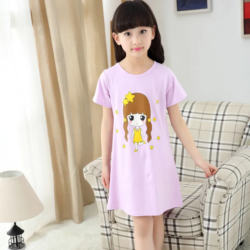 

Girl Dress 2018 Children Clothing Summer Dresses Girls Baby Pajamas Cotton Princess Nightgown Kids Home Cltohing Girl Sleepwear
