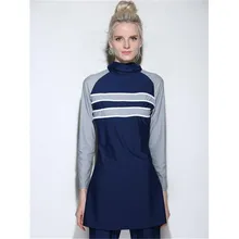 Купальник с полным покрытием, Женский хиджаб, Мусульманский купальник размера плюс, скромный Исламский купальник для женщин