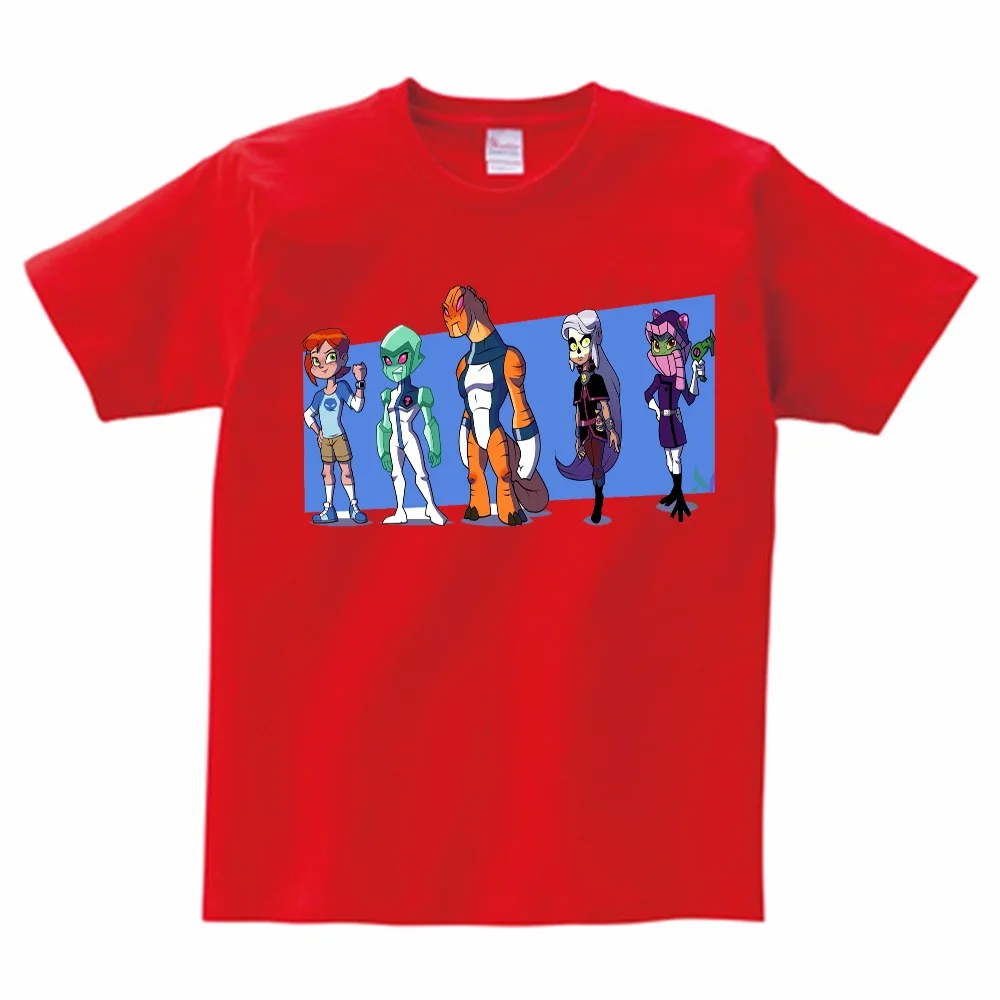 

2019 New arrival Ben 10 Protector of Earth 100% cotton T-shirts Short Sleeve Tops Tee TShirts Clothing for Girl Children MJ