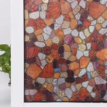 SUNICE 3D Cobble Design ПВХ статическая стеклянная оконная пленка, индивидуальное покрытие для ванной, стеклянная самоклеящаяся наклейка, домашний декор 92 см x 100 см