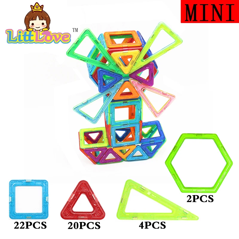 Мини размер 48 шт. Магнитная конструкция модель строительные блоки игрушки DIY 3D Магнитный дизайнер развивающие кирпичные игрушки для детей