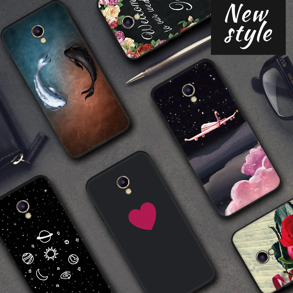 

Soft Pattern Phone Fundas For Meizu M5C M5S M5 Note M6 Note Cover Colorful Luxury Bag For Meizu M6 M5 Note Back Soft Cases Coque