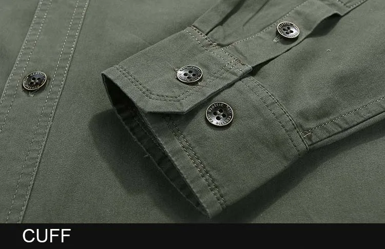 Новая мода Для мужчин Smart Повседневная рубашка из хлопка Blusas военные Стиль Для мужчин s рубашки с длинным рукавом Для мужчин Костюмы плюс