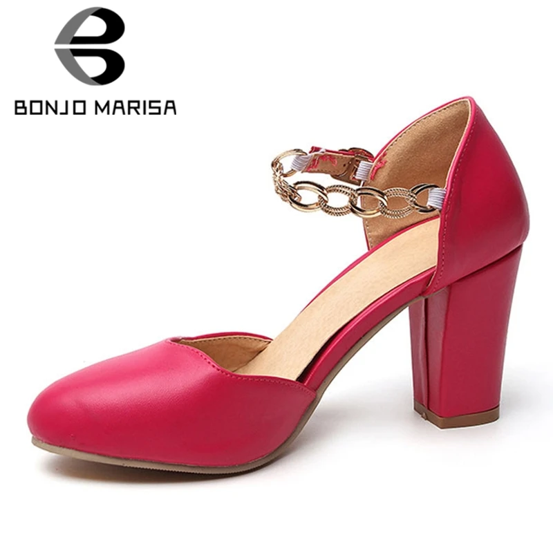 

BONJOMARISA 2019 Brand New Plus Size 32-50 Ladies High Heels Women Shoes Woman Casual Party Office Summer women's Sandals